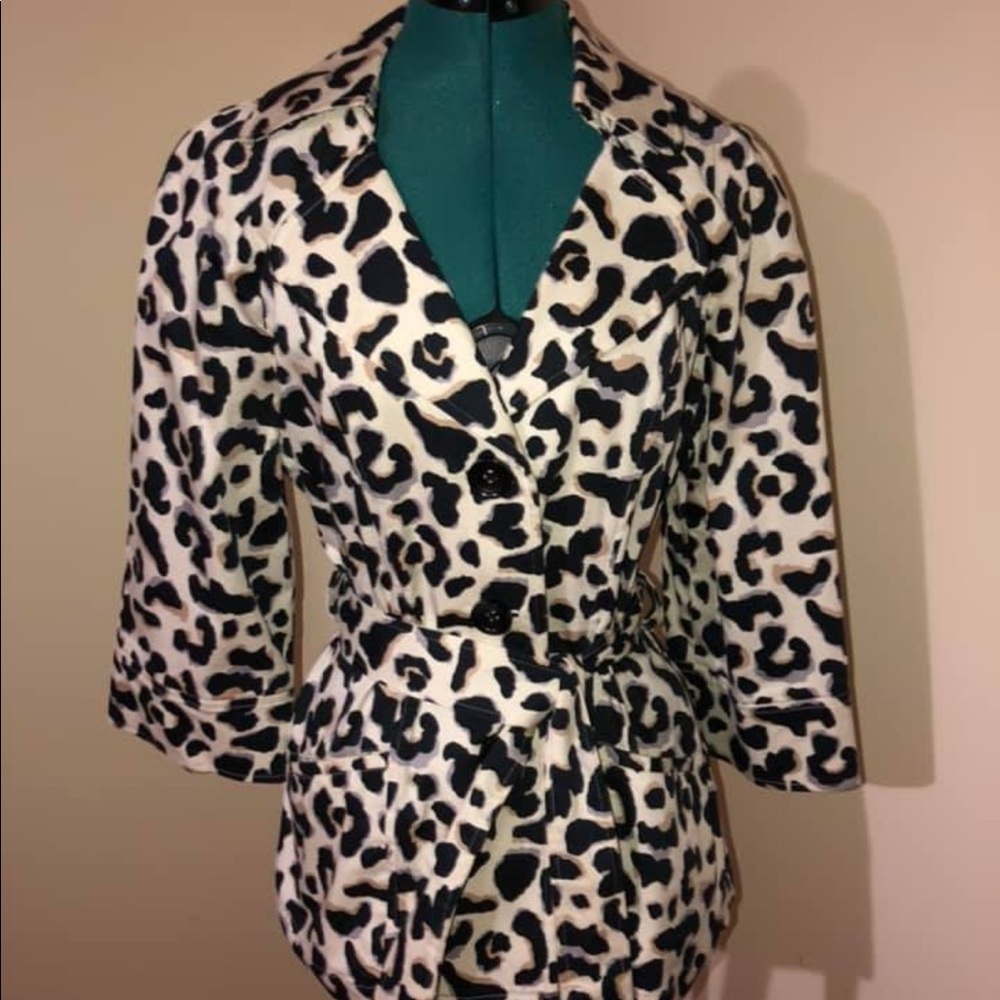 Animal print jacket.
